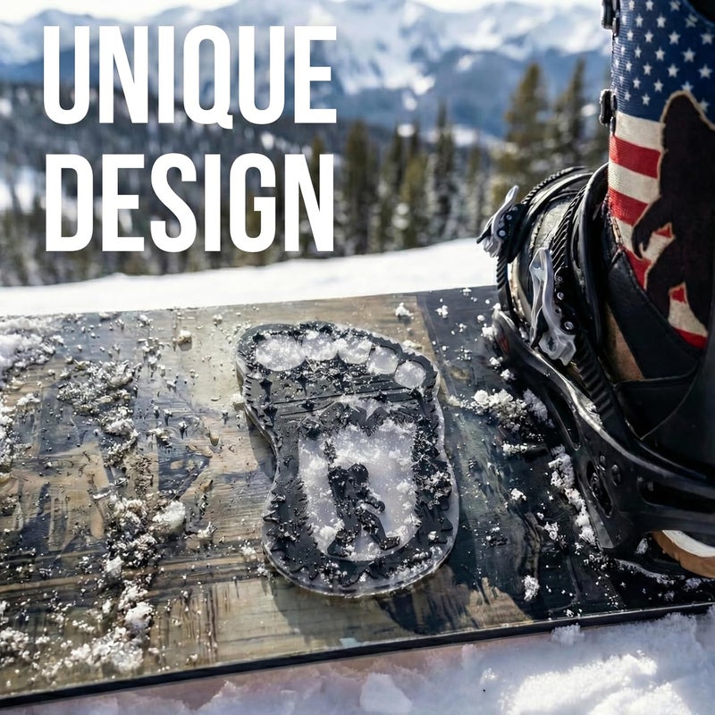 devembr Snowboard Stomp Pad for Bigfoot Lovers, Funny Stomp Pads Snowboarding with 3D Bumps Design, PVC Material - Image 3